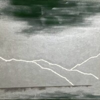 山形県山形市 逆川-貴船川-須川 72.7×233.4cm キャンバスにアクリル、メディウム、油性ペン 2020年